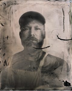 Wet plate collodion selfie