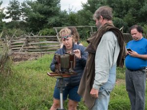 John Coffer overseeing wet plate students at Camp Tintype