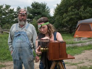 John Coffer overseeing wet plate students at Camp Tintype